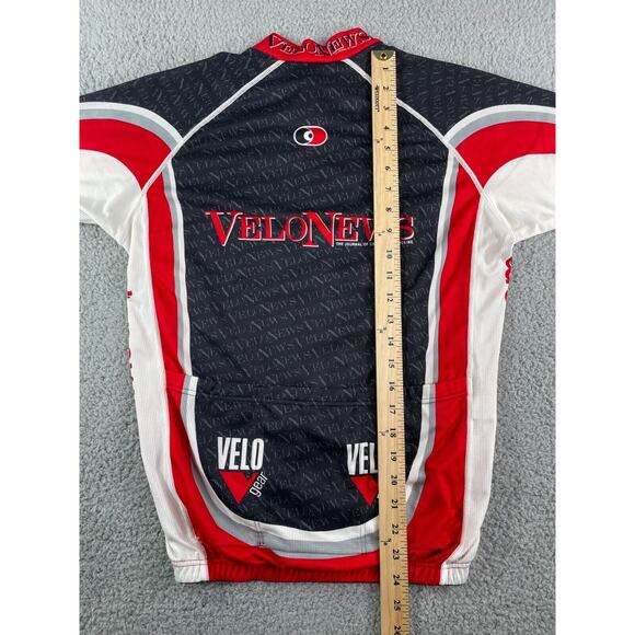 Capo Forma Jersey Mens Large Cycling Full Zip Velo News Red Black Made in Italy - Picture 9 of 12